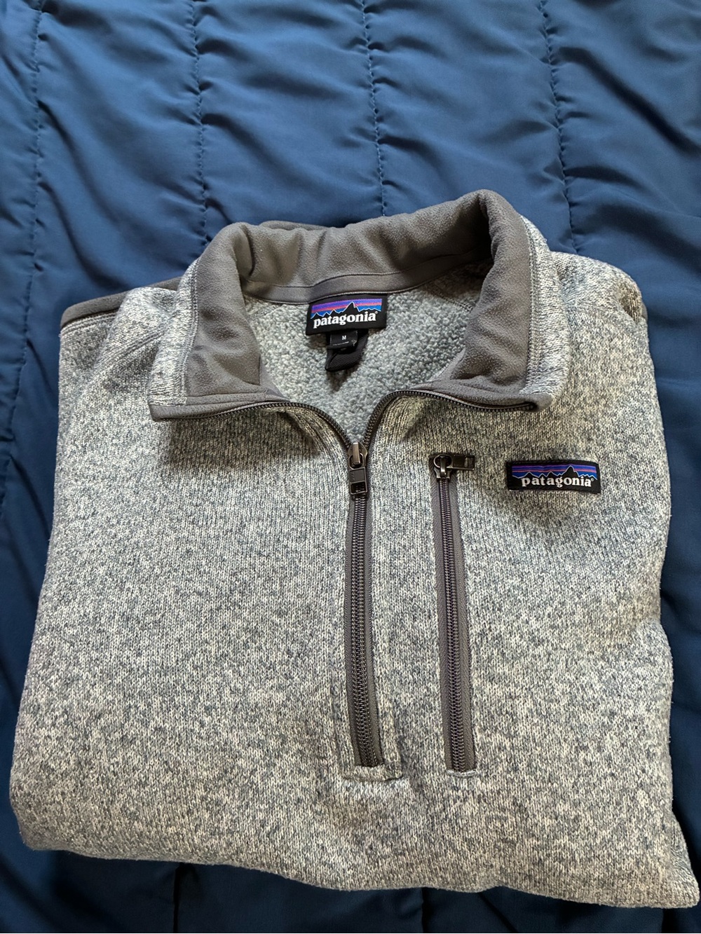 Men’s Patagonia Better Sweater 1/4 Zip Fleece - Medium - Gray